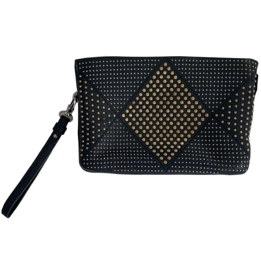 Vince Camuto Black and Gold Studded Clutch - Shoulder Bag!